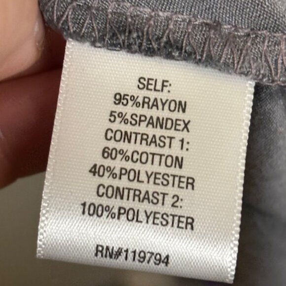 One World Blouse Women's Size 1X Tie Dye Abstract Goth Tunic Black Gray - Picture 4 of 4